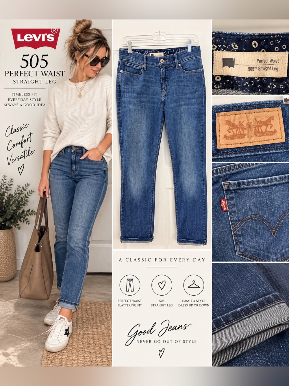Levi's 505 Perfect Waist Straight Leg Jeans